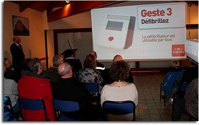 Inauguration du défibrillateur - Chaon
