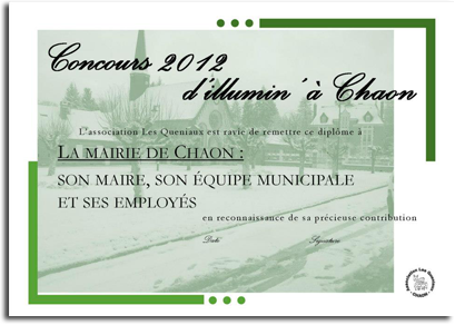 Concours illumin à Chaon