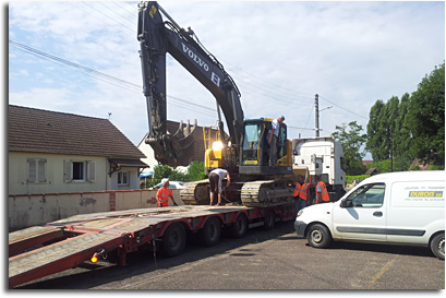Travaux d'assainissement à Chaon
