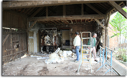Les travaux de la Boulangerie-épicerie de Chaon